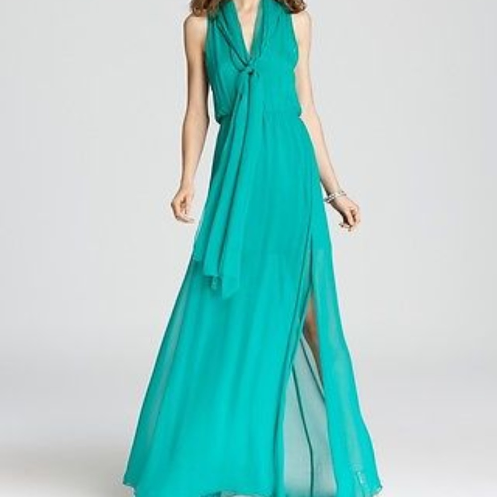 BCBG Max Azria Shelby Silk Crepe Gown
